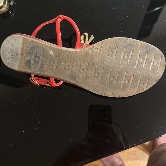 Kate Spade Tracie Bow Sandals Red Size 8 - Picture 4 of 5